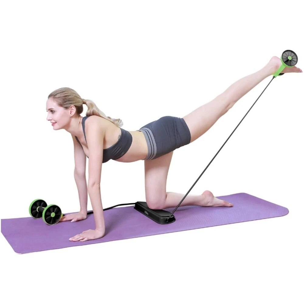Multifunctional Abdominal Wheel Exercise With Resistance Bands