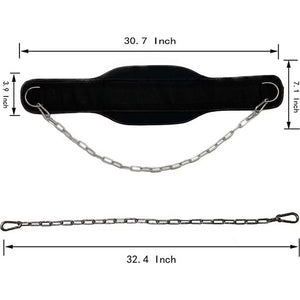 Heavy Duty Weight Lifting Belt with Chain